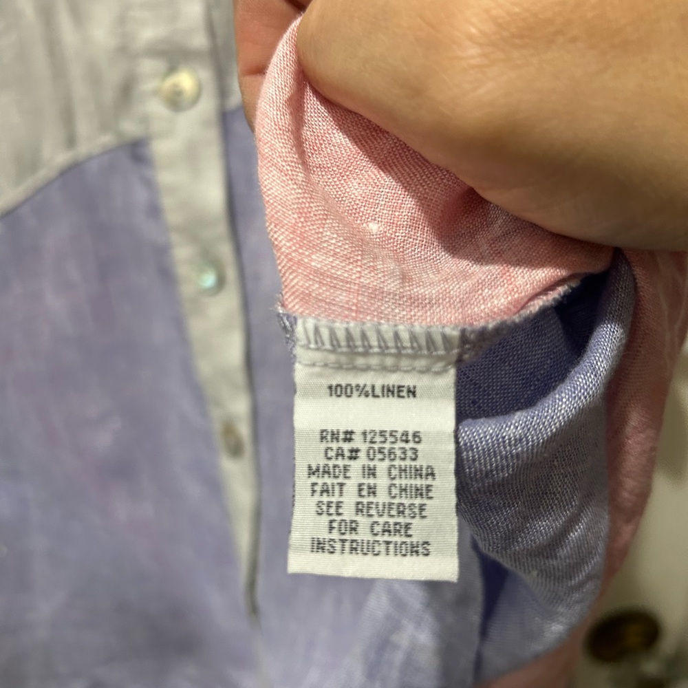 Habitat Gray, Lavender & Pink Colorblock Button-Down Shirt - Picture 4 of 5